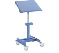 Posicionador de material, carga máx. 150 kg, transitable eurokraft pro, regulación de altura sin carga con freno neumático de caída