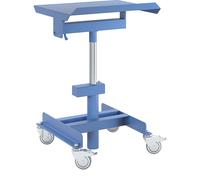 Posicionador de material, carga máx. 150 kg, transitable eurokraft pro, regulación de altura sin carga con freno neumático de caída