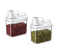 posionks 2 piezas Dosificador Detergente Lavadora De MúLtiples Fines Botes Cocina Almacenaje 1100Ml Contenedor Pienso Perros Apto Para Cereales, Arroz, Comida Para Gatos, Detergentes