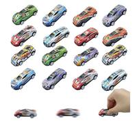 posionks Juego de 16 mini coches de carreras de metal para acrobacias, coche de juguete para niños pequeños, mini coche de carreras, selección aleatoria, juguetes para niñas y niños, regalo