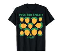 Positano Amalfi Coast Lemon Retro Italiano Vacaciones Gráfico Camiseta