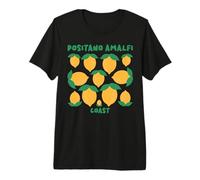 Positano Amalfi Coast Lemon Retro Italiano Vacaciones Gráfico Camiseta Premium