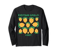 Positano Amalfi Coast Lemon Retro Italiano Vacaciones Gráfico Manga Larga