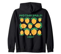 Positano Amalfi Coast Lemon Retro Italiano Vacaciones Gráfico Sudadera con Capucha