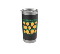Positano Amalfi Coast Lemon Retro Italiano Vacaciones Gráfico Vaso térmico de acero inoxidable de doble pared