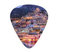 Positano, Costa Amalfitana, Italia - Paquete de 12 púas de guitarra para bajo, guitarra eléctrica y acústica. Un regalo único para los amantes de la música.