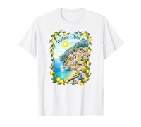 Positano Italia 2025 Limón Frontera Vista Escénica Camiseta