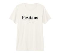 Positano Italia Amalfi Costa Tranquila Lujo Estética Tipografía Camiseta Premium