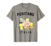 Positano Italiano Fruta Flor Limón Arte Italia Amalfi Italia Camiseta