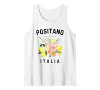 Positano Italiano Fruta Flor Limón Arte Italia Amalfi Italia Camiseta sin Mangas
