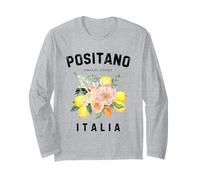 Positano Italiano Fruta Flor Limón Arte Italia Amalfi Italia Manga Larga