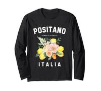 Positano Italiano Fruta Flor Limón Arte Italia Amalfi Italia Manga Larga