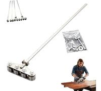 Positioning Calipers for Precise Measurements & Easy Wood Cutting, 60/80cm Stainless Steel Precision Cutting Guide for Circular Saws, Adjustable Precision Caliper Guide(Four heads,10 * 60 * 3cm)