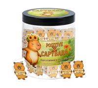 Positive Capybara Jar - Increase Relajation Jar - 60 Pieces Capybara Afirmación Cards | Positive Capybaraa Plush For Friends Kids Children Family Parents Vecinos Parejas Home Holidays Christmas