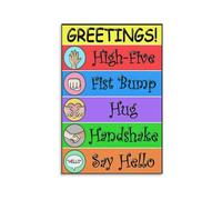 Positive Classroom Environment Poster, Welcome Rules for Back to School Kids and Teachers(Framed,08x12inch(20x30cm))