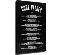 Positive Core Values Poster Inspirational Quotes Wall Art for Home Office Bedroom Living Room Decor Daily Inspiration(Unframed,12x18inch(30x45cm))