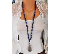 Positive Energy Yoga Beads 6mm Blue Sodalite Beads Round, Smooth 108 Beads for mens, womens, gf, bf & Adult.