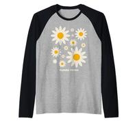 Positive Floral Daisy Flower, Inspirational, Flower Power Camiseta Manga Raglan