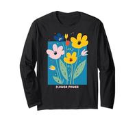 Positive Floral Daisy Flower, Inspirational, Flower Power Manga Larga