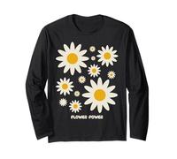 Positive Floral Daisy Flower, Inspirational, Flower Power Manga Larga