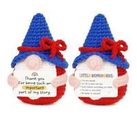 Positive Juguetes Gnomo, Gnome de Ganchillo Positivo con Tarjeta, Funny Positive Doll Gnomo, Creativo Lana de Punto Muñeca de Gnomos para Animar a Amigos Familias Decoración Fiesta Cumpleaños de Navid