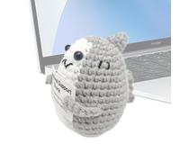 Positive Knitting Animals Emotion Encourage Knitted Shark Toy For Friends