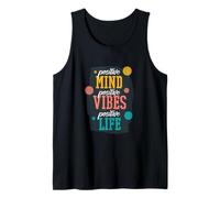 Positive Mind Positive Vibes Positive Life Retro Cita Camiseta sin Mangas