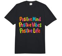 Positive Mind Vibes Life Uplifiting Motivational Minimalista Comfort Colors Adult Heavyweight T-Shirt