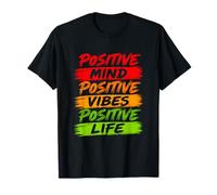 Positive Mind Vibes Life Uplifting Motivational Bold Cita Camiseta