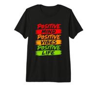 Positive Mind Vibes Life Uplifting Motivational Bold Cita Camiseta Premium