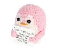 Positive Penguin | Penguin Toy with Positive Card | Knitting Doll, Collecti | Positive Penguin | Penguin Toy with Positive Card | Knitting Doll, Collectible Penguin Toy, Cute Mini Penguin for Mother's Da