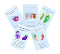 Positive Pocket Hug | Adorno de apoyo positivo | Figura de resina motivacional tarjeta de felicitación para amigos y familiares, juego de 5 tarjetas de aliento portátiles
