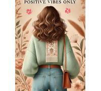 Positive Vibes Only - Writing Journal: 90 GSM, Ruled, Paperback.