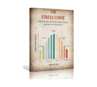 Positive Wall Art The Stress Curve Poster Mental Health Poster Therapy Office Decor Kitchen Artwork for Hallway Painting Decoration(Unframed,12x18inch(30x45cm))
