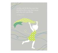 Positively Green Greeting Cards: Birthday - "At the end of the day, your feet should be dirty, your hair messy and your eyes sparkling" - Shanti (Pack of 6)