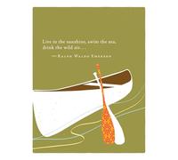 Positively Green Greeting Cards: Birthday - "Live in the sunshine, swim in the sea, drink the wild air..." - Ralph Waldo Emerson (Pack of 6)