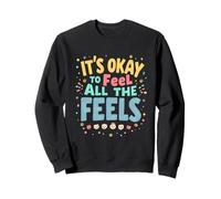 Positividad edificante Retro Está Bien Sentir Todas Las sensaciones Sudadera