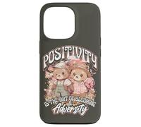 Positivity is The Art of Blooming in Adversity Teddy Bears Carcasa para iPhone 13 Pro