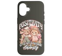 Positivity is The Art of Blooming in Adversity Teddy Bears Carcasa para iPhone 16