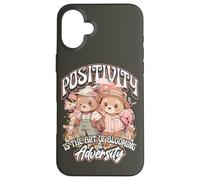 Positivity is The Art of Blooming in Adversity Teddy Bears Carcasa para iPhone 16 Plus