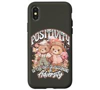 Positivity is The Art of Blooming in Adversity Teddy Bears Carcasa para iPhone X/XS