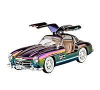 POSMRWK Coches For 1/24 Mercedes-Benz 300SL Edición Galvanizada Aleación Coche Modelo de Metal Fundido a Presión Colección Hobby Adornos Regalo Modelo de Coche Italiano(Purple)
