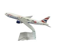 POSMRWK Miniatura del avión 16 Cm para British Airways Truncatum Boeing B777 Modelo De Avión De Metal Fundido A Presión 1:400 Modelo Prefabricado De Avión Modelo en Miniatura(Plum Flower b777)