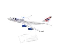 POSMRWK Miniatura del avión 16 Cm para British Airways Truncatum Boeing B777 Modelo De Avión De Metal Fundido A Presión 1:400 Modelo Prefabricado De Avión Modelo en Miniatura(One World B747)