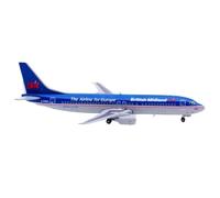 POSMRWK Miniatura del avión Adornos de Metal Fundido a presión for Modelo de avión Coleccionable de aleación a Escala 1:400 del Boeing B737-400 de British Airways. Modelo en Miniatura