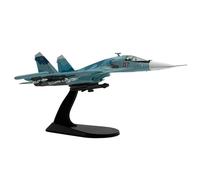 POSMRWK Miniatura del avión Modelo Coleccionable A Escala 1/100 del Cazabombardero Ruso Sukhoi Su-34 Guard, Modelo De Avión Militar De Metal Fundido Presión Modelo en Miniatura