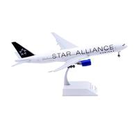 POSMRWK Miniatura del avión Modelo Coleccionable A Escala 1:200 del Avión De Pasajeros Boeing B777-200ER N218UA De United Airlines con Solapas hacia Abajo Modelo en Miniatura