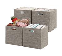 Posprica 3 cubos de almacenamiento plegables más gruesos, cajas de almacenamiento plegables de 13 x 13 pulgadas, cajón de tela para armario, estante, gabinete, estantería