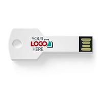 Possibox Memoria USB Llave Personalizada 16GB para Publicidad Pendrive con Logotipo/Texto - al por Mayor - USB 2.0 Blanco, 1000 Piezas