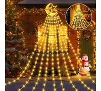 Possily luces de arbol de Navidad, 346 LED en color blanco cálido, luces de arbol de Navidad con 8 modos - Perfectas para decoraciones de fiesta, Navidad, celebraciones y para uso interior y exterior